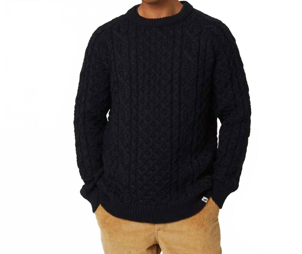 NEW PEREGRINE hudson aran jumper sweater in navy